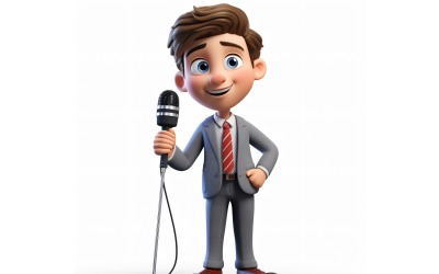 3D Pixar Character Child Boy met relevante omgeving 19