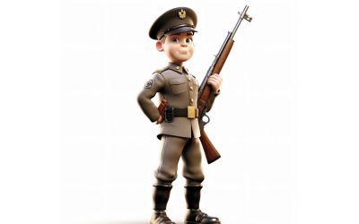 3D-Pixar-Charakter Kind Junge mit relevanter Umgebung 32