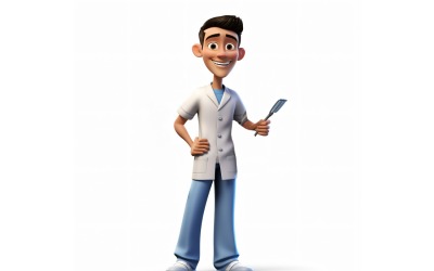 3D-Pixar-Charakter Kind Junge mit relevanter Umgebung 36