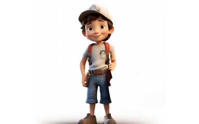 Personaje de Pixar 3D Niño Niño con entorno relevante 9