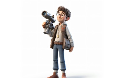 Personnage Pixar Enfant Garçon avec environnement pertinent 46 modèle 3D