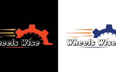 Car Wheel Logo Template for Automotive Brands, Tire Shops