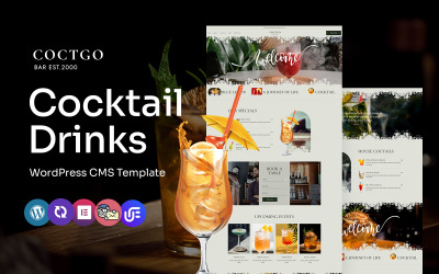 Coctgo — багатофункціональна тема WordPress Elementor для коктейль-бару