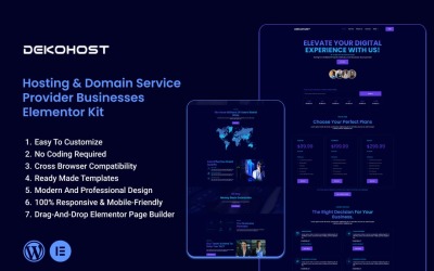 Dekohost - Hosting ve Alan Adı Hizmetleri Sağlayıcısı Elementor Şablon Seti