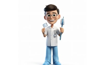 3D-персонаж Pixar Дитина Хлопчик із відповідним середовищем 104