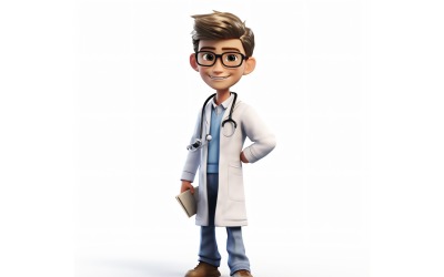 3D pixar Character Child Boy s příslušným prostředím 29.