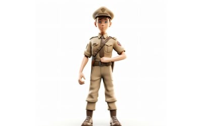 3D pixar Character Child Boy s příslušným prostředím 72