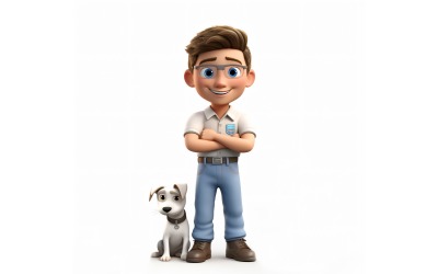 3D pixar Character Child Boy with relevant environment 109