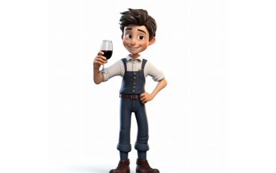 3D pixar Character Child Boy with relevant environment 82