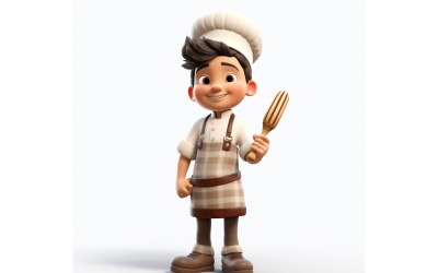 3D-Pixar-Charakter, Kind, Junge mit entsprechender Umgebung 88