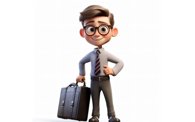 3D-Pixar-Charakter Kind Junge mit relevanter Umgebung 63