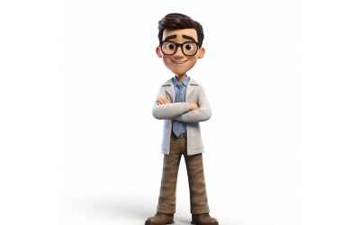 3D pixar Karakter Child Boy megfelelő környezettel 59
