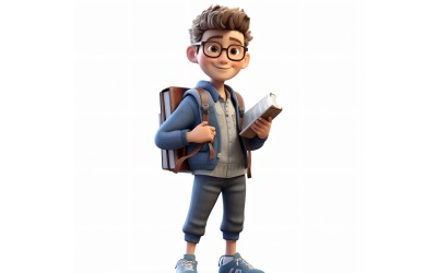 Model 3D pixar Dziecko Chłopiec z odpowiednim otoczeniem 94