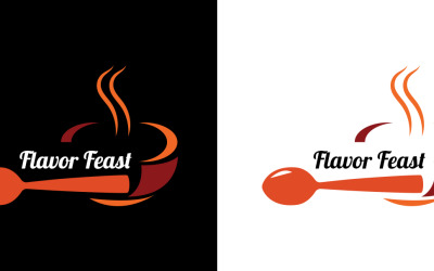 Modello di logo alimentare per ristoranti, caffè e marchi alimentari