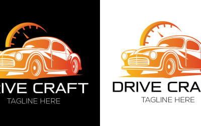 Modello di logo per auto per marchi di automobili, officine e servizi di riparazione auto