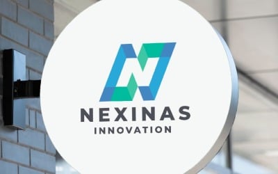Nexinas Letra N Logotipo Profissional