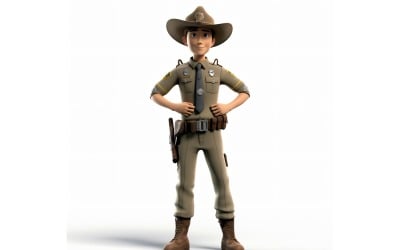 Personaje de Pixar 3D Niño Niño con entorno relevante 93