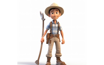 Personnage Pixar Enfant Garçon avec environnement pertinent 91 modèle 3D