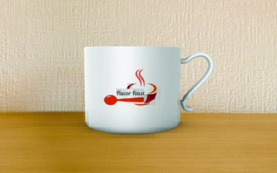 Voedsellogosjabloon voor restaurants, cafés en voedselmerken