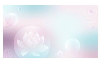 Arrière-plans 14400x8100px dans une palette de couleurs pastel rose avec Lotus dans une bulle