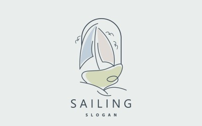 Création de logo de voilier Illustration de bateau de pêcheV22