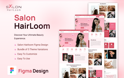 Salong Hairloom Figma Design