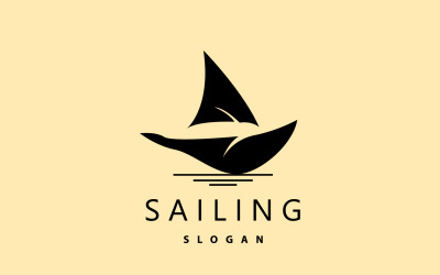 Yelkenli Logo Tasarımı Balıkçı Teknesi IllustrationV11