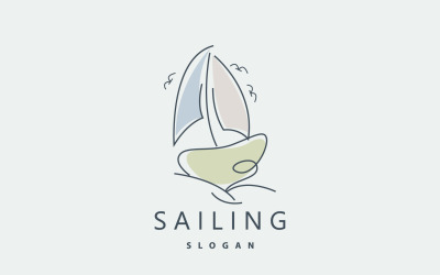 Yelkenli Logo Tasarımı Balıkçı Teknesi IllustrationV4