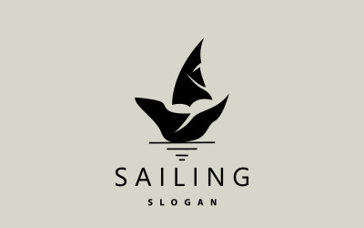 Yelkenli Logo Tasarımı Balıkçı Teknesi IllustrationV7