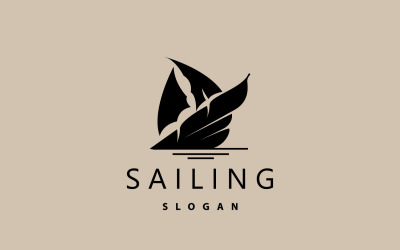 Yelkenli Logo Tasarımı Balıkçı Teknesi IllustrationV9