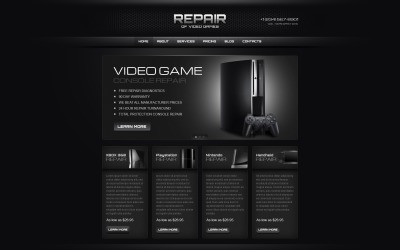 Modèle de site Web de jeux