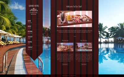Modello di sito Web di hotel