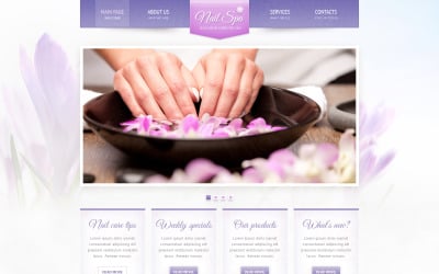 Modello di sito Web reattivo per salone per unghie