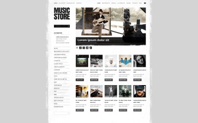 Музичний магазин ZenCart шаблон