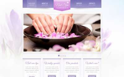 Plantilla de sitio web adaptable para salón de uñas