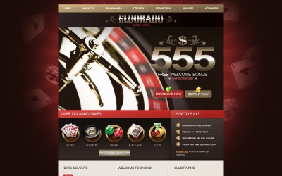 Sjabloon voor online casino-website