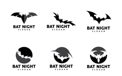 Bat Logo Bat Animal Vector HalloweenV1