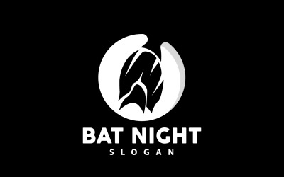 Bat Logo Bat Animal Vector HalloweenV6