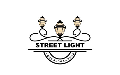 Diseño de logotipo de linterna Lámpara de calle SimpleV11