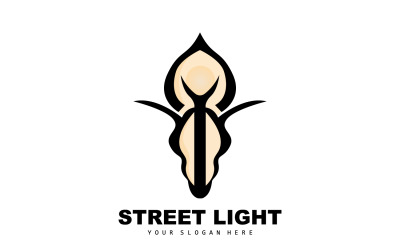 Diseño de logotipo de linterna Lámpara de calle SimpleV6