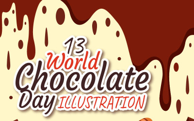 13 Dünya Çikolata Günü İllüstrasyonu