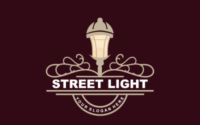 Lâmpada de rua com design de logotipo de lanterna SimpleV10
