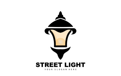 Lâmpada de rua com design de logotipo de lanterna SimpleV13