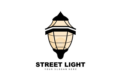 Laterne Logo Design Straßenlaterne SimpleV4
