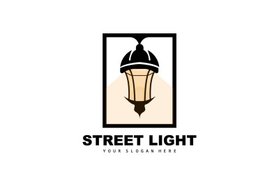 Laterne Logo Design Straßenlaterne SimpleV9