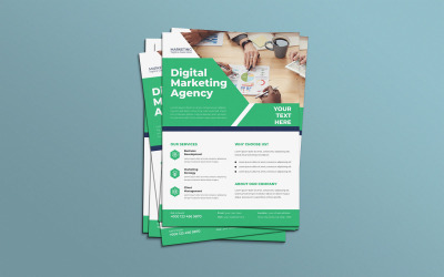 Liderando Sua Revolução Digital Design de Folheto de Marketing