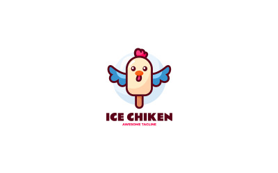 Zmrzlina kuře maskot kreslené Logo