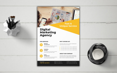 Agência de marketing digital ilumina o design do seu folheto comercial