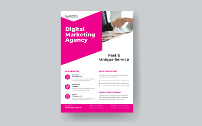 Flyer-Vorlage für eine digitale Marketingagentur