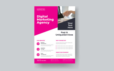 Folleto del informe anual corporativo de la agencia de marketing digital